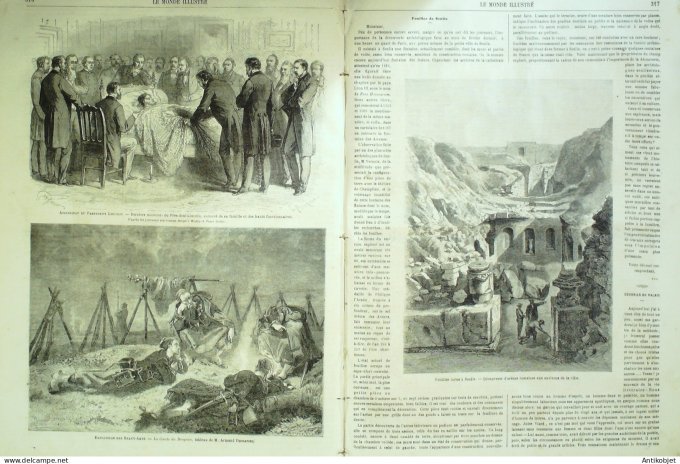 Le Monde illustré 1865 n°423 Algérie Alger Italie Florence Toulouse (31) Lincoln Assassinat Arcachon