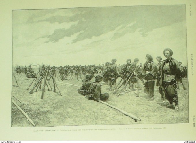 L'illustration 1900 n°3000 Chine Armée Yunnan-Sen Shangaï Woosung Pompiers Soutiers