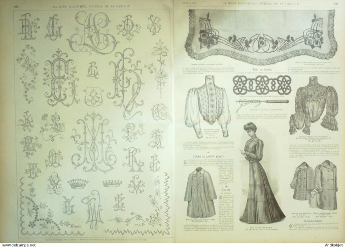 La Mode illustrée journal 1905 n° 24 Costume tailleur