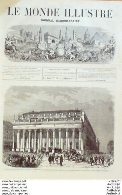 Le Monde illustré 1871 n°723 Bordeaux (33) Campements Spahis Mobiles (21) Transbordement Londres A P