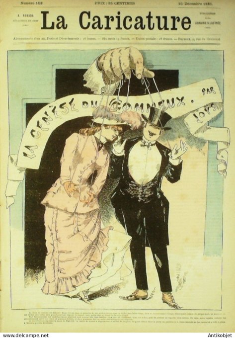 La Caricature 1881 #102 Genèse du Commeux Loys succès du jour Draner Trock