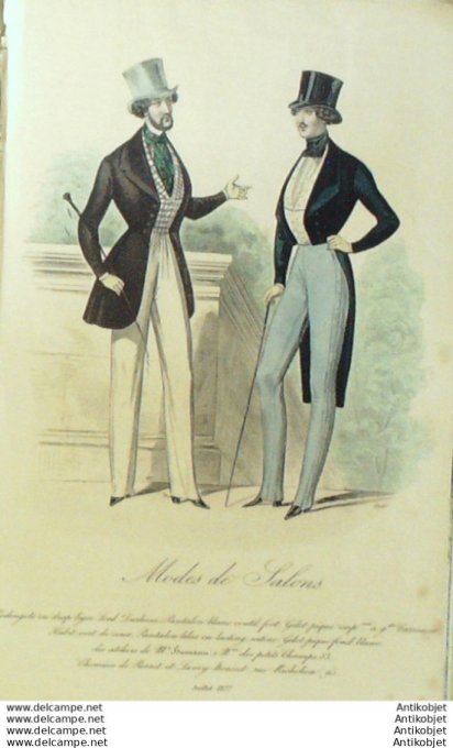 Gravure La mode 1837 # 567 (aquarelle old Fashion plate)