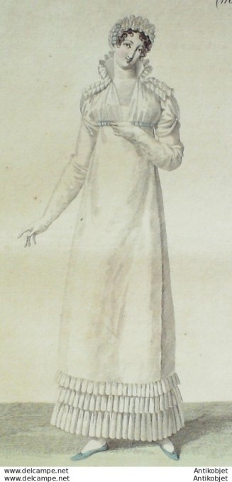 Costume Parisien 1811 # 1164 Bas de robe plissé à tuyaux
