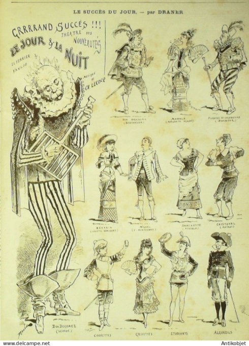 La Caricature 1881 #102 Genèse du Commeux Loys succès du jour Draner Trock