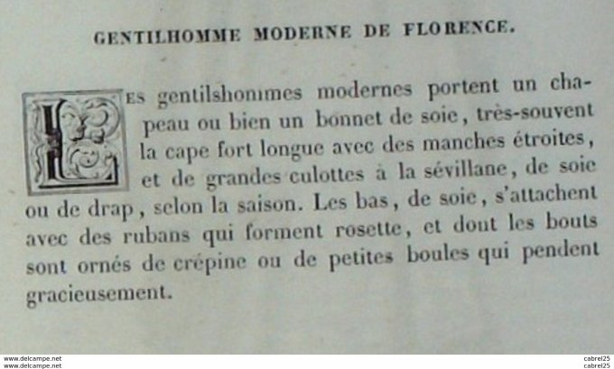 Italie FLORENCE Gentilhomme 1859
