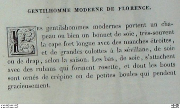 Italie FLORENCE Gentilhomme 1859