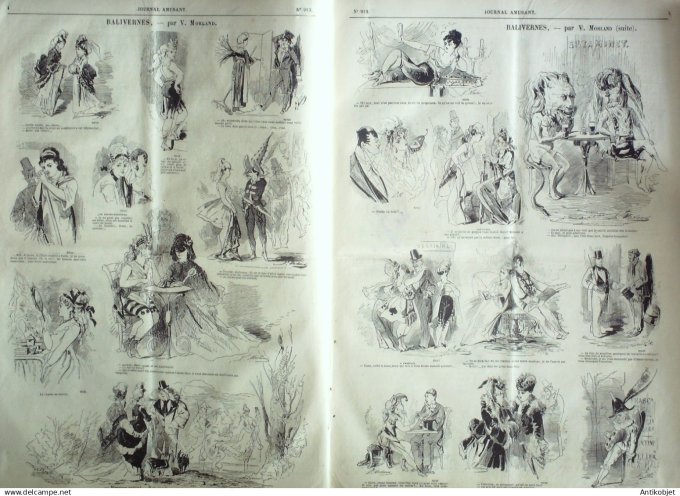 Le Journal Amusant 1874 #  913 Nos ennemis intimes par Mars