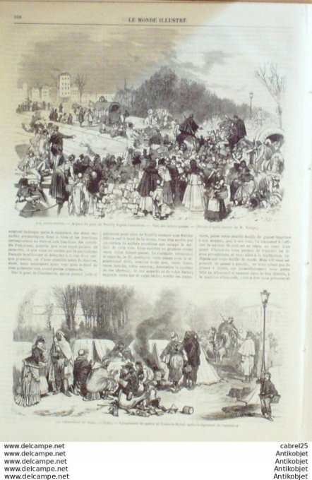 Le Monde illustré 1871 n°723 Bordeaux (33) Campements Spahis Mobiles (21) Transbordement Londres A P