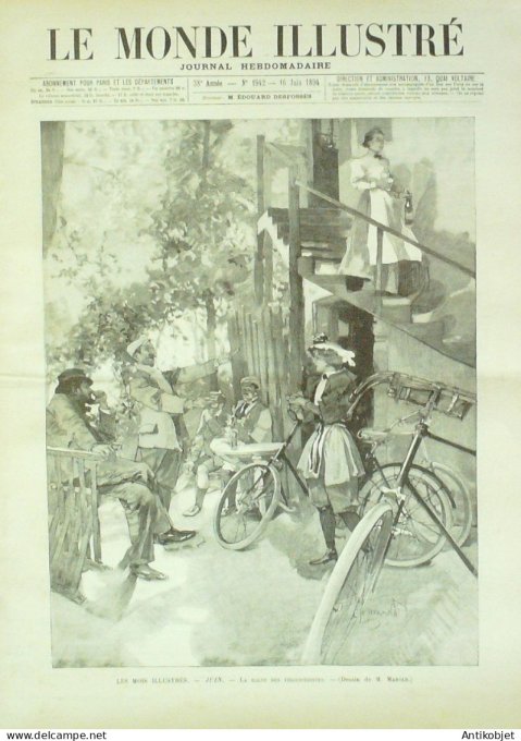 Le Monde illustré 1894 n°1942 Vélocipèdes Maroc Muley-Abdul-Aziz Marseille (13)