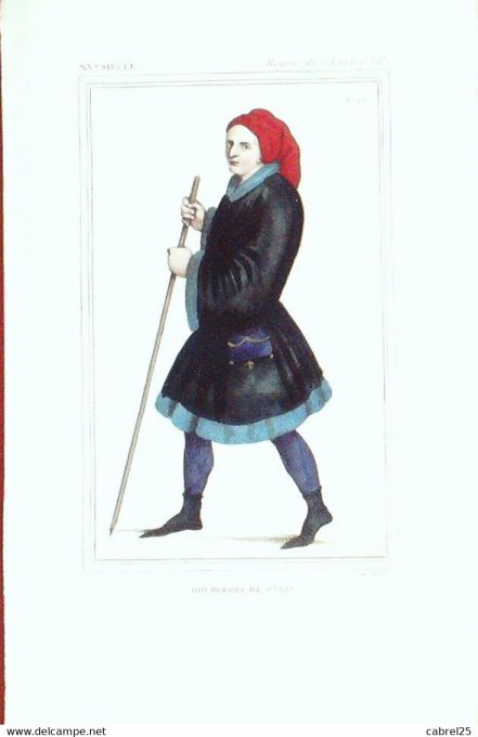 Portrait Bourgeois de PARIS sous CHARLES VII 15ème