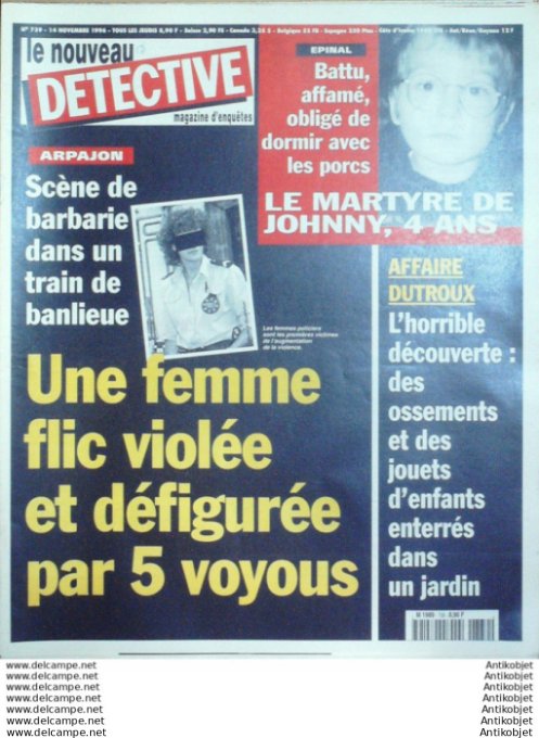 Détective 1996 # 739 Dinard Arpajon Epinal Lille Toulouse Belfort