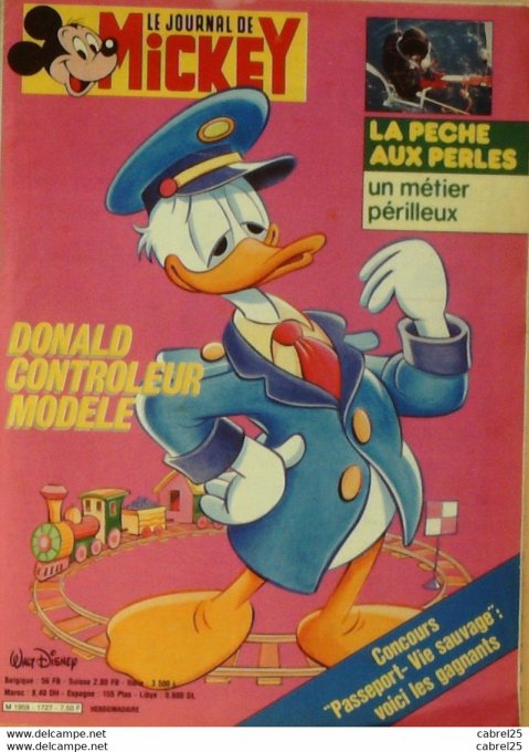 Journal de Mickey n°1727 pêcheur de perles (2-8-1985)