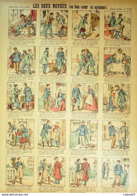 Les Deux Neveux (Bon Cœur & Egoisme)  (Pellerin d'epinal)