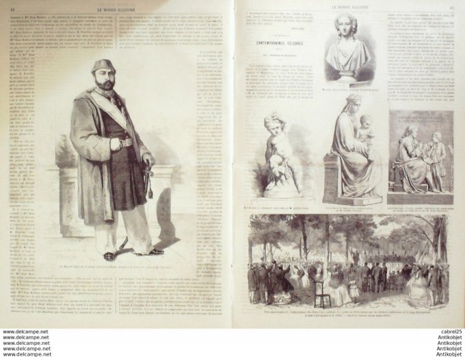 Le Monde illustré 1865 n°431 Mexique Chapulte Cambridge Oxford Cricket Turquie Sultan Abdul Azis