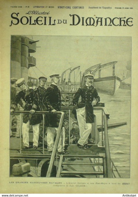 Soleil du Dimanche 1900 n°28 Cherbourg (50) Washington incendie des docks
