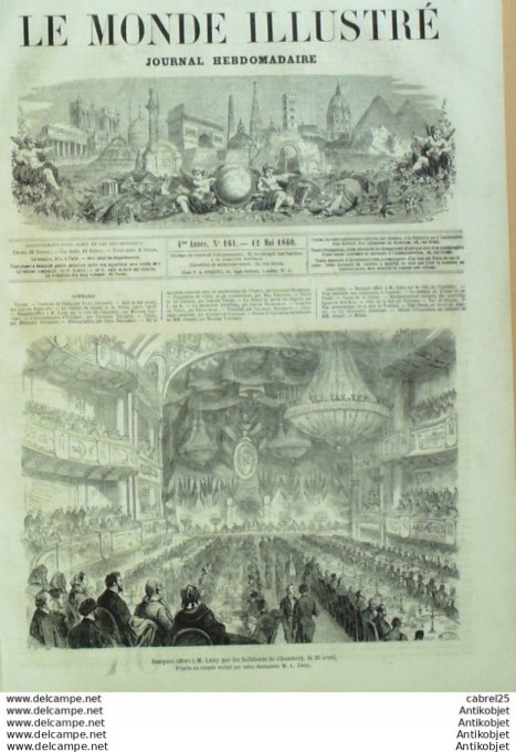 Le Monde illustré 1860 n°161 Angleterre Londres Cochinchine Saigon Turquie Tourane Aiguade