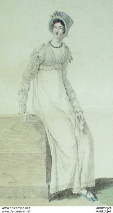 Gravure de mode Costume Parisien 1811 n°1165 Canezou à Mandeluck