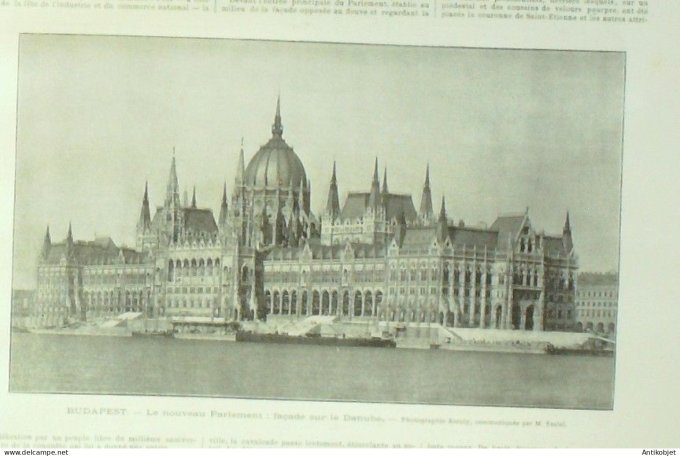 L'illustration 1896 n°2782 La Réunion St-Louis Perse Shah Mollah-Reza Hongrie Budapest Fourvière (69