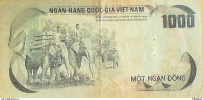 Billet de Banque Viet Nam 1000 Dong P34 1972