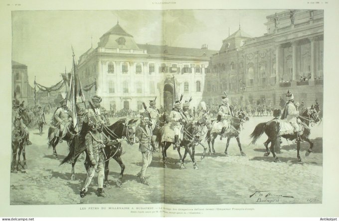 L'illustration 1896 n°2782 La Réunion St-Louis Perse Shah Mollah-Reza Hongrie Budapest Fourvière (69