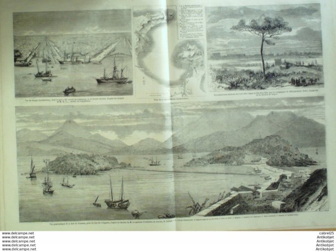 Le Monde illustré 1860 n°161 Angleterre Londres Cochinchine Saigon Turquie Tourane Aiguade