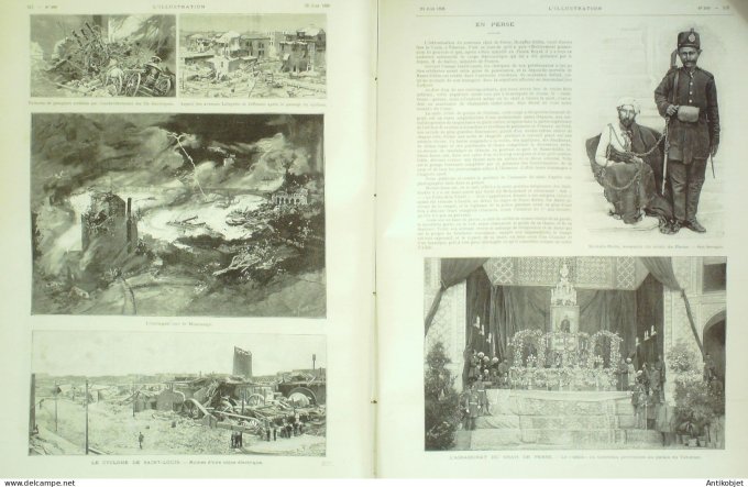 L'illustration 1896 n°2782 La Réunion St-Louis Perse Shah Mollah-Reza Hongrie Budapest Fourvière (69