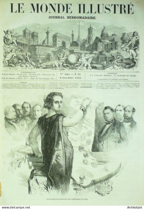 Le Monde illustré 1859 n° 82 Flavigny (21) St-Germain (78) Gabrielle d'Estrées