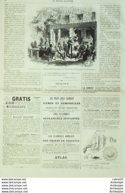 Le Monde illustré 1867 n°565 Menton Roquebrune (06) Ethiopie Harraris Jeb El Feer Jérusalem Bethleem
