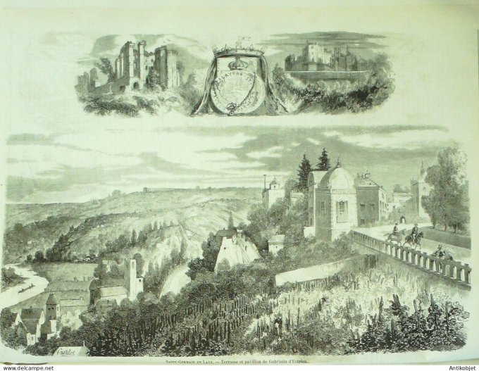 Le Monde illustré 1859 n° 82 Flavigny (21) St-Germain (78) Gabrielle d'Estrées