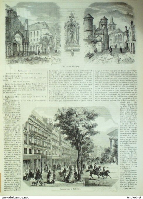 Le Monde illustré 1859 n° 82 Flavigny (21) St-Germain (78) Gabrielle d'Estrées