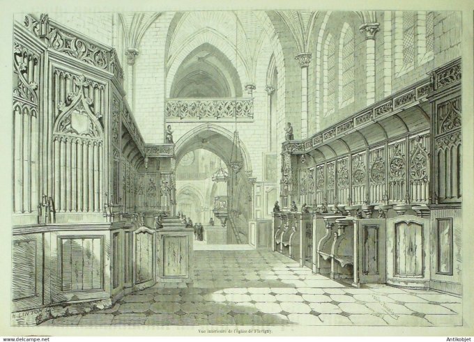 Le Monde illustré 1859 n° 82 Flavigny (21) St-Germain (78) Gabrielle d'Estrées