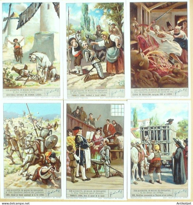 Chromo Liebig Sang 1334 Don Quichotte Miguel de Cervantes (1936)
