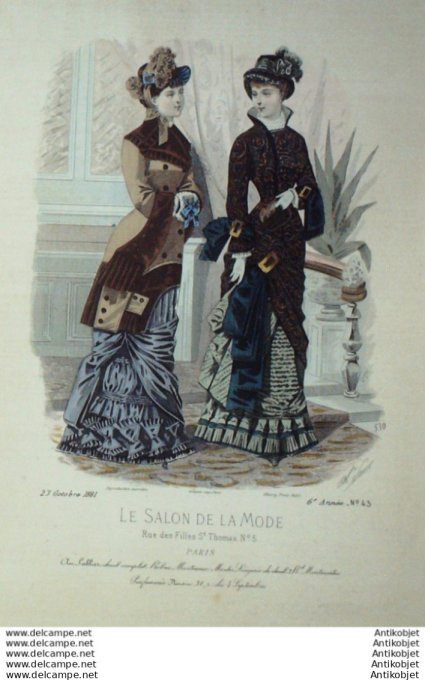Gravure Mode Salon 1881 #  530 (Old Fashion plate)