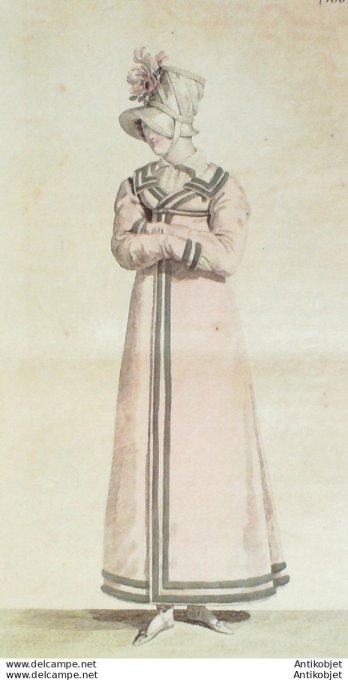 Gravure de mode Costume Parisien 1816 n°1551 Redingote de Lévantine