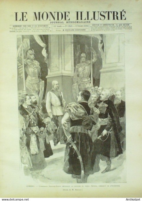 Le Monde illustré 1894 n°1958 Ukraine Lemberg Madagascar Tananarive Filanzane