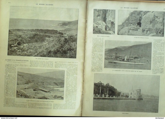 Le Monde illustré 1902 n°2386 Vénézuéla Caracas Sultan Yakoub  port Gabello MiraflorèsTunis Egypte A