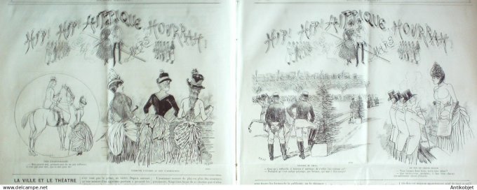 Le Journal Amusant 1885 # 1493 Hip hip hippique hourrant par Mars