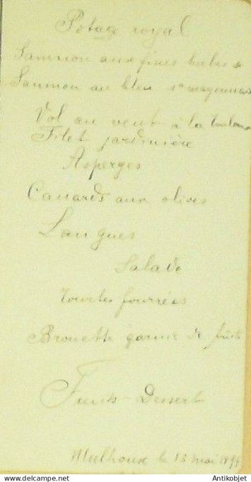 Menu vierge Lucie Lazare 1920