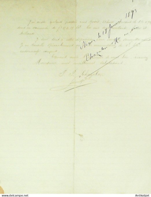 Lettre Ciale Chazalon (Négociant en vins) 1893 Nîmes (30)