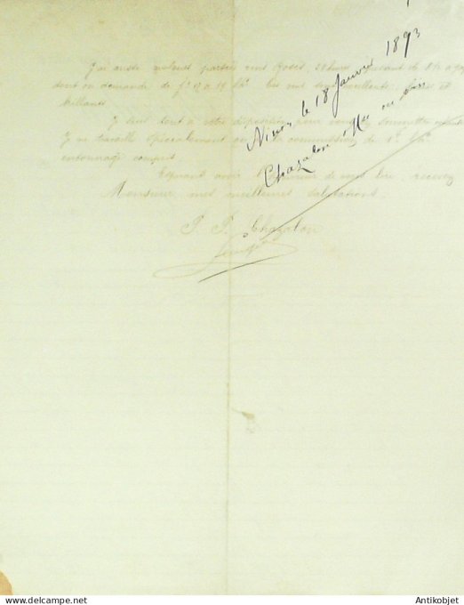 Lettre Ciale Chazalon (Négociant en vins) 1893 Nîmes (30)