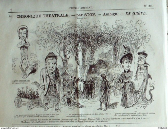 Le Journal Amusant 1885 # 1493 Hip hip hippique hourrant par Mars