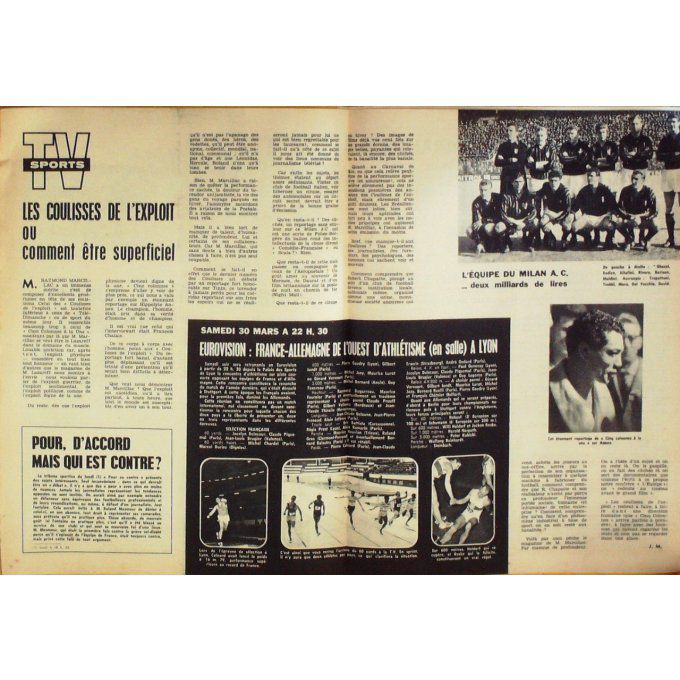 Miroir Sprint 1963 #  877 25 Mar Batteux Reims Emile Idee France Galles Kitzbuel Nevada