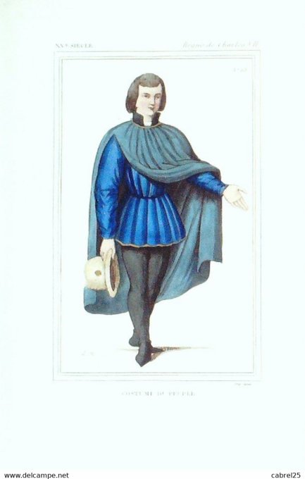 Portrait Habitant sous CHARLES VII 15ème 1852