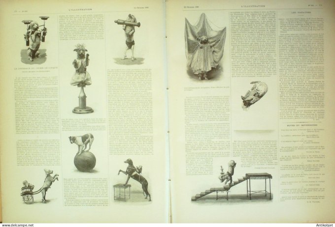 L'illustration 1896 n°2766 Indochine Opium Soudan Bandama Tiassalé Cirque dressage du chien