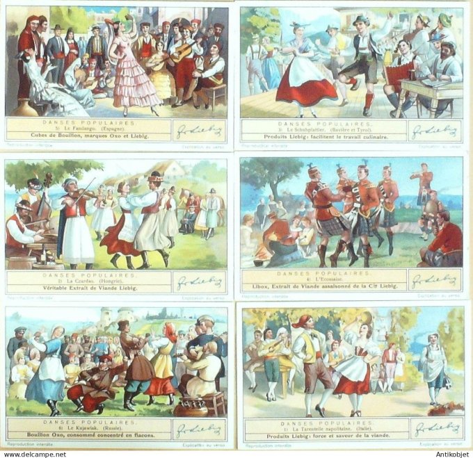 Chromo Liebig Sang 1333 Danses populaires (1936)