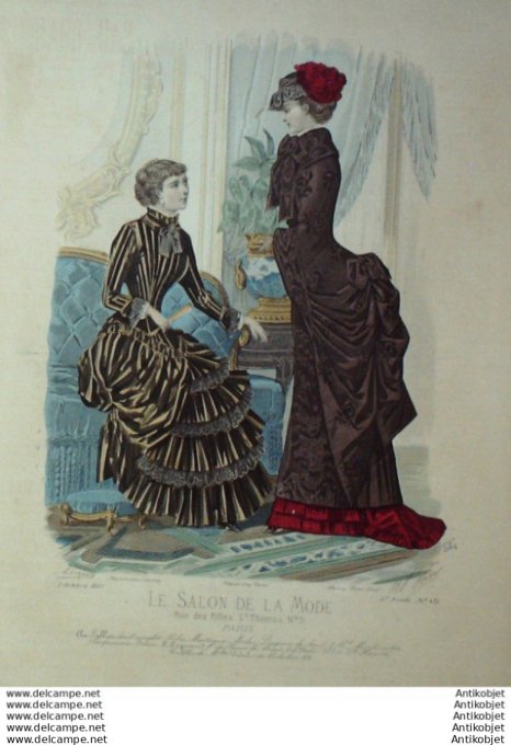 Gravure Mode Salon 1881 #  527 (Old Fashion plate)
