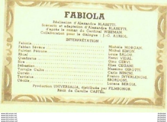 Mon Film 162 49-09-28 Fabiola Michele Morgan Michel Simon