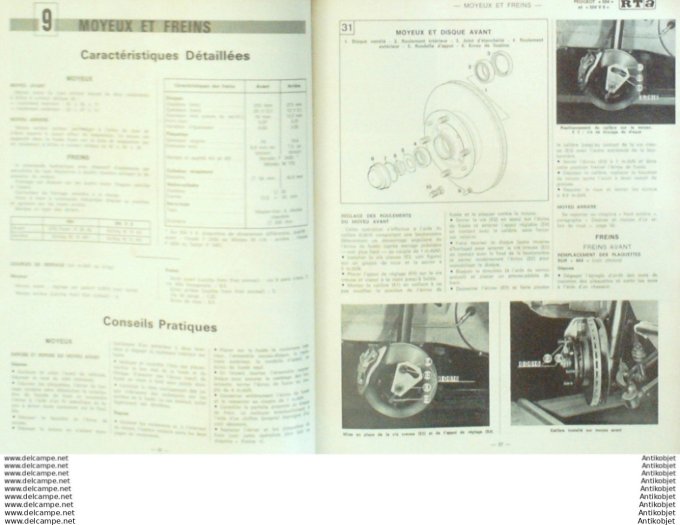 R.T Automobile Volkswagen Passat Peugeot 604 504 V6   # 361