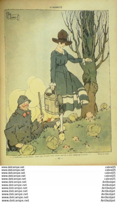 La Baionnette 1918 # 136 (Filles D'aujourd'hui) Fournier Gastyne Guyon Sat Sauvage Chaps