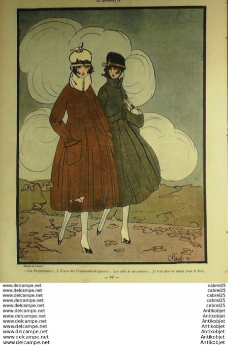 La Baionnette 1918 # 136 (Filles D'aujourd'hui) Fournier Gastyne Guyon Sat Sauvage Chaps